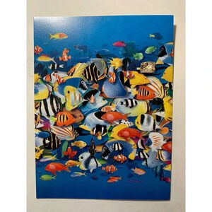 𝅺🙏🏻 3/$15 THANK YOU Leanin' Tree VTG 6/pk Greeting Cards/Env Fish TRAFFIC JAM